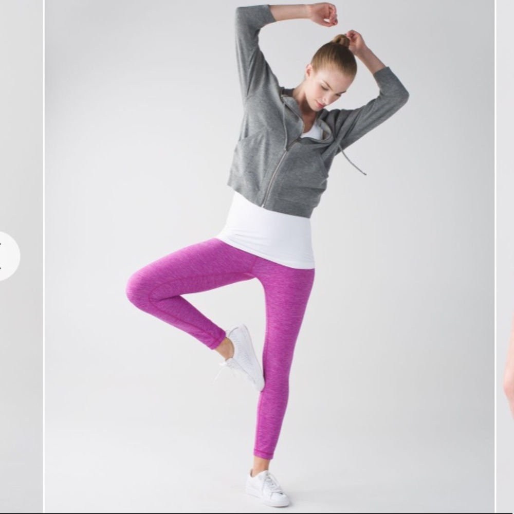 Lululemon High Times 7/8 Heathered Violet Pants 6